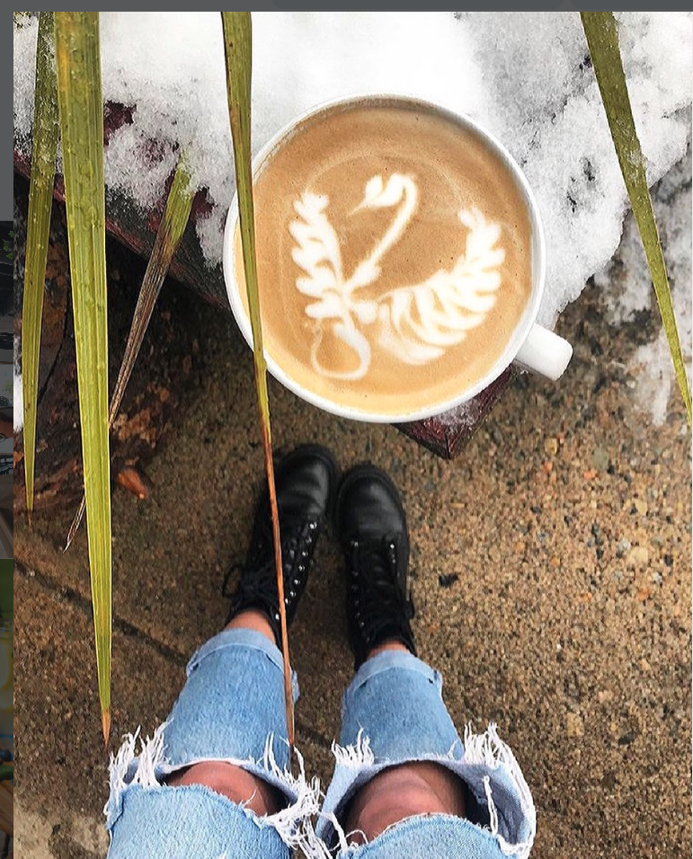 Latte art in the snow